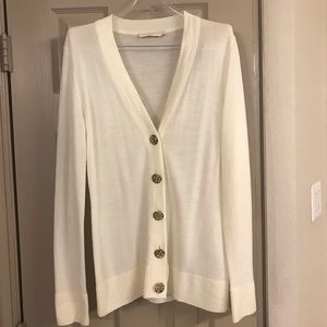 Tory Burch cream colored cardigan S